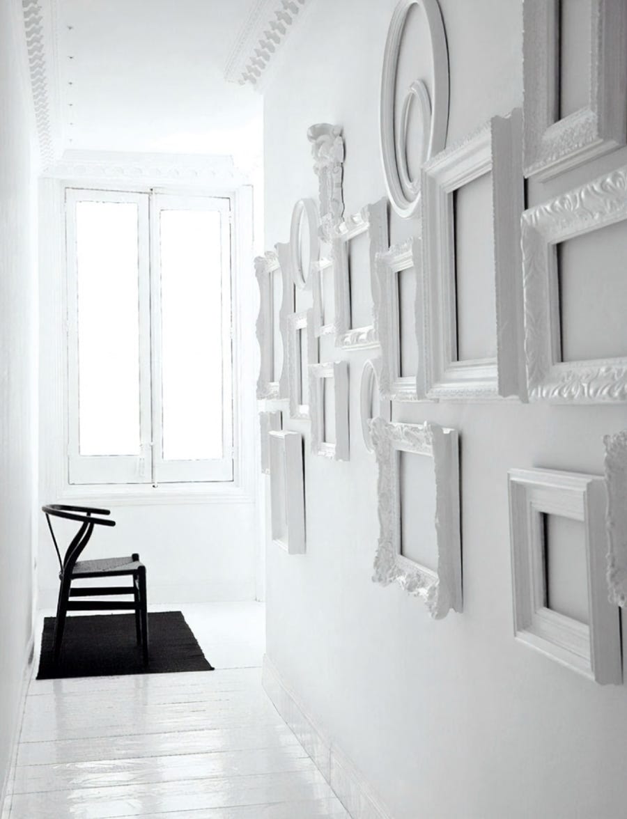 Room with faminly photos.